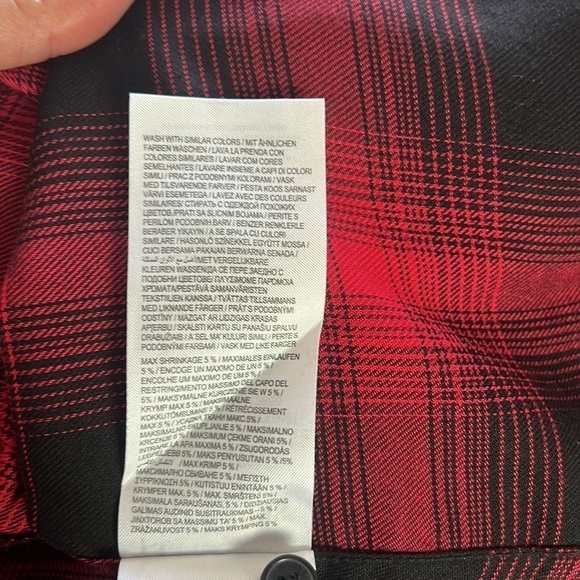 Only & Sons Regular Fit Buffalo Check Short Sleeve Button Down Short Size L - Picture 13 of 16